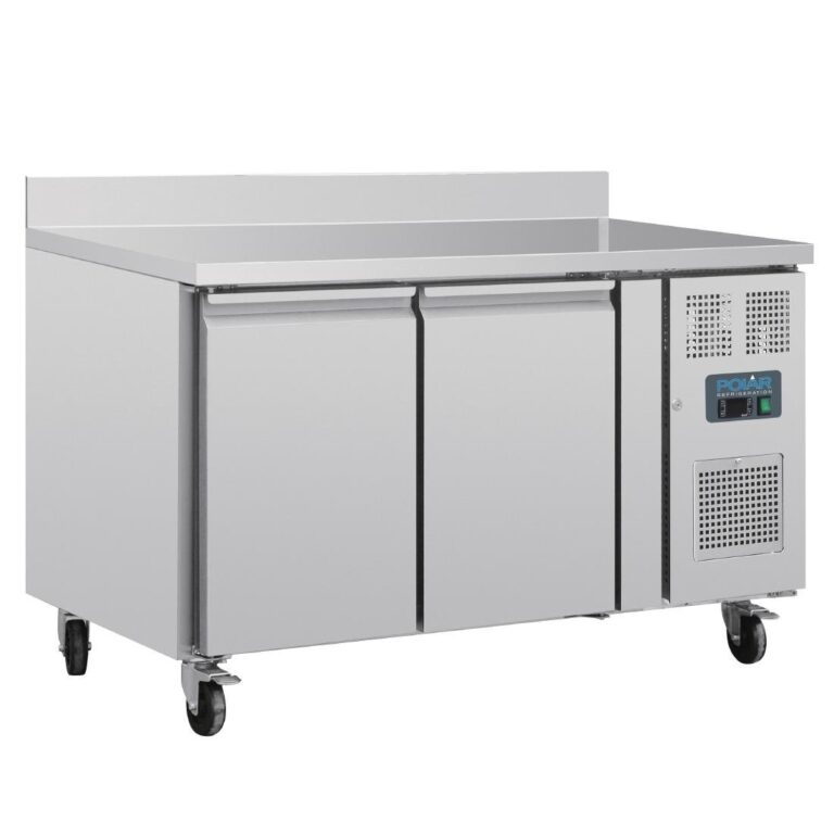 Polar U-Series Dubbele Deurs Werkbank koeling met Achterwand 282Ltr