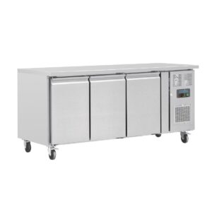 Polar U-Series Driedubbele Deur Aanrecht Koelkast 417Ltr