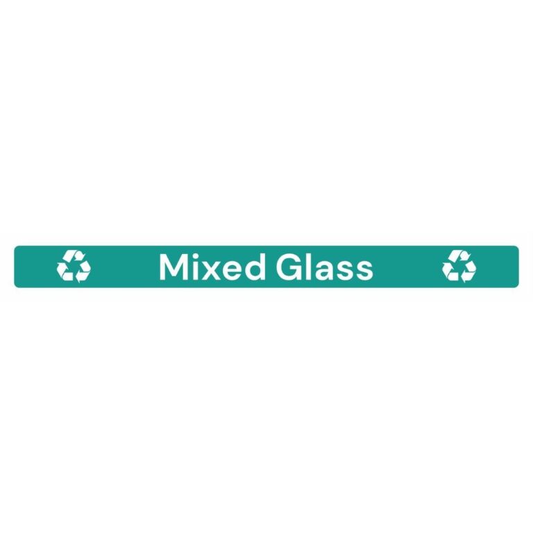 Jantex Slim Bin Label - Gemengd glas
