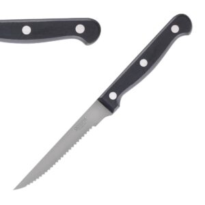 Olympia steakmessen zwart heft 21,5cm (12 stuks)