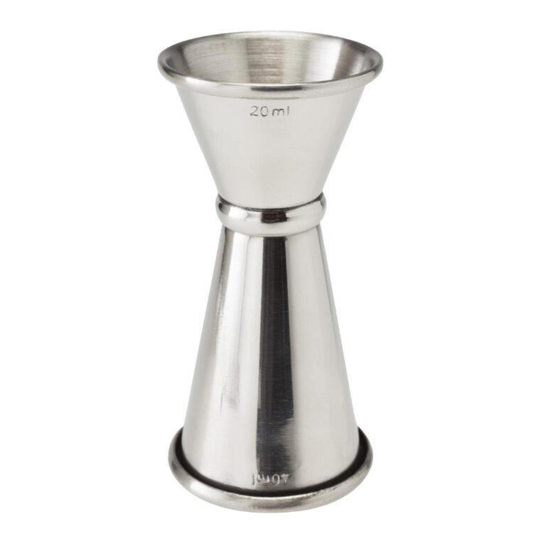 Beaumont RVS Gestreepte Jigger Maat 20ml/40ml