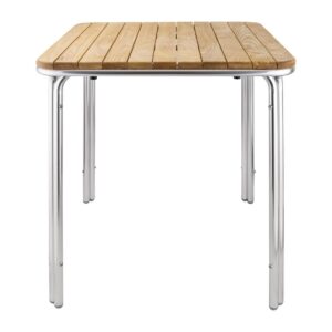 Bolero vierkante essen en aluminium tafel 70cm
