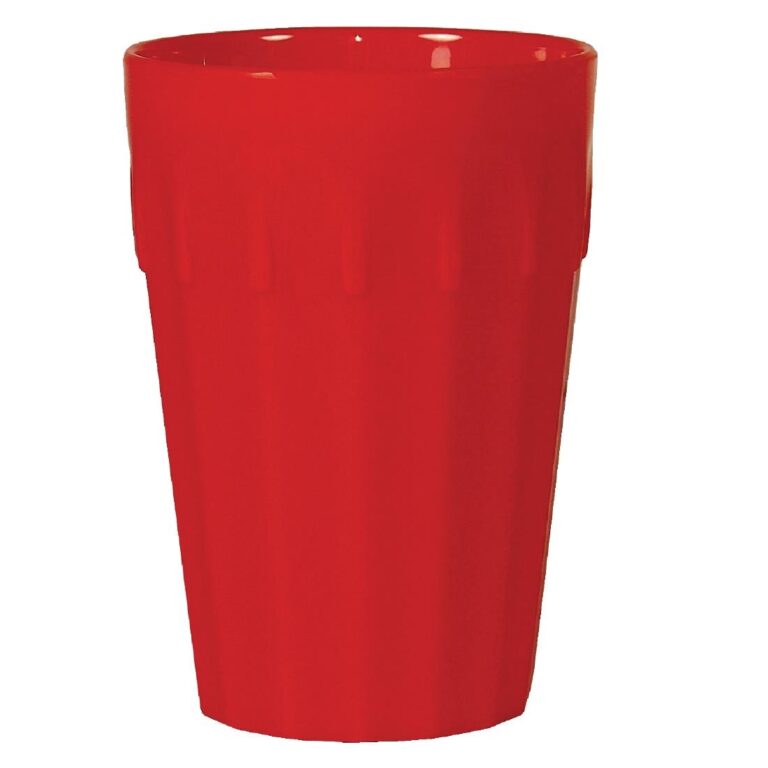 Olympia Kristallon polycarbonaat bekers 14,2cl rood (12 stuks)
