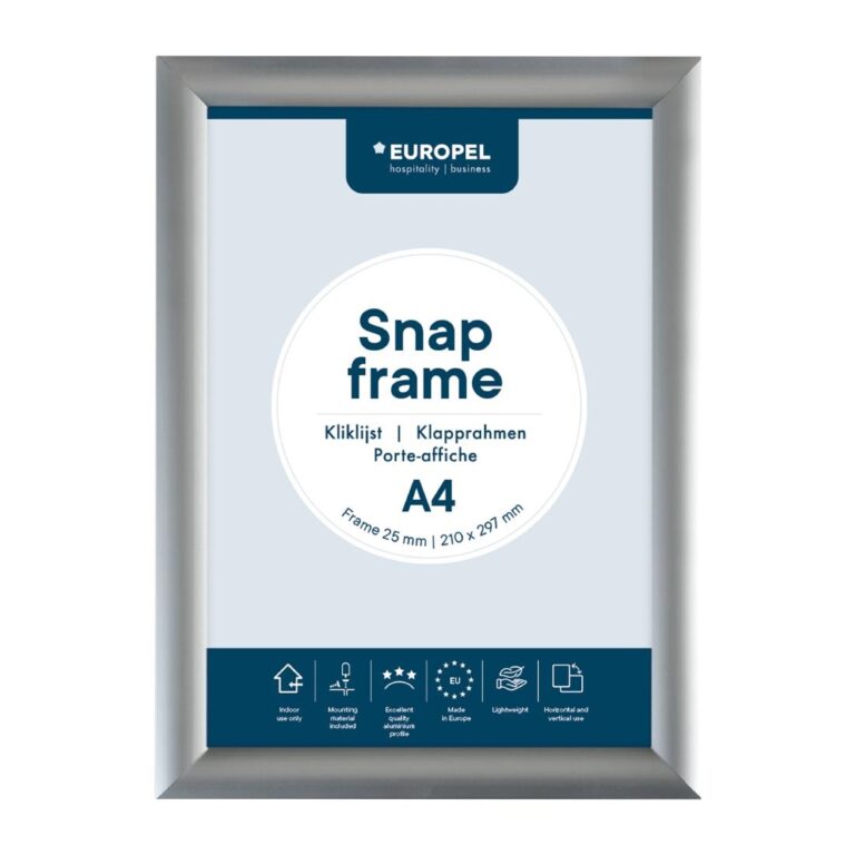 Europel Clicklijst A4 25mm Zilver