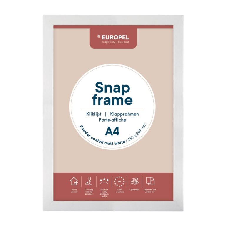 Europel Kliklijst A4 25mm Mat Wit