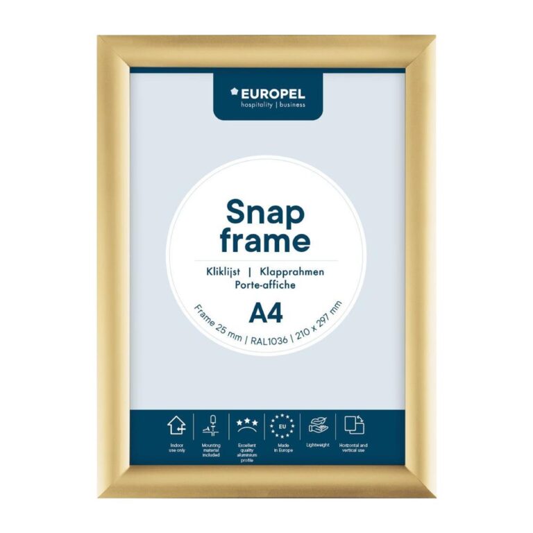 Europel Kliklijst A4 25mm Goud
