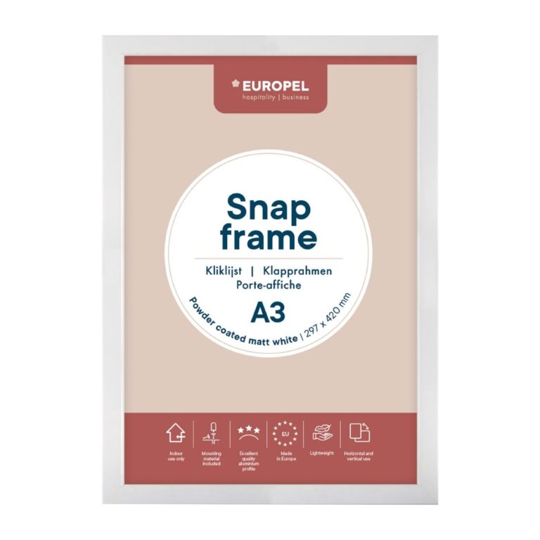 Europel Snap Frame A3 25mm Mat Wit
