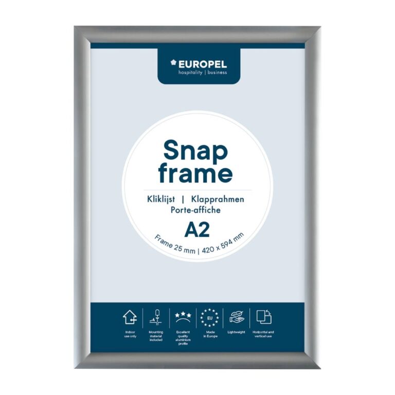 Europel Klaplijst A2 25mm Zilver