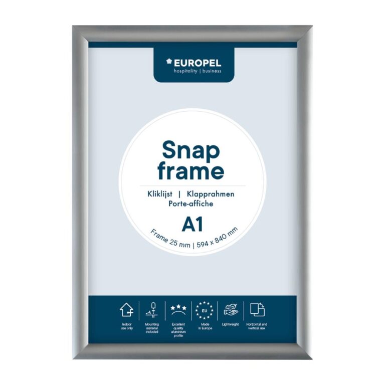 Europel Snap Frame A1 25mm Zilver