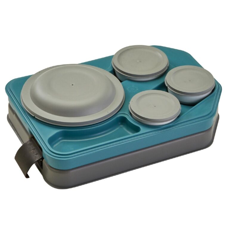 Cambro Tablotherm Ge&iuml;soleerd dienblad met porseleinen schalen 37 x 53 x 10,5 cm