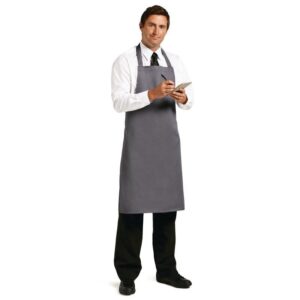 Whites halterschort polyester-katoen grijs
