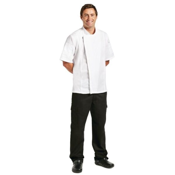 Chef Works Springfield unisex koksbuis met rits wit S