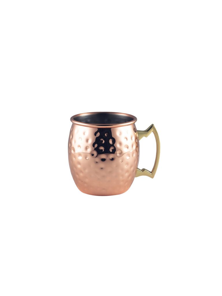 Koperen beker gehamerd Ø8,5cm 400 ml