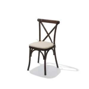 Kussen voor Crossback (bar)stoel, ecru, gewatteerd, 46x45x2cm (LxBxH), 50100CSHN