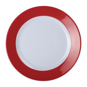 Kristallon Gala melamine borden met rode rand 26cm