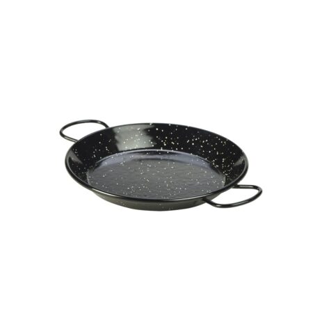 Zwart emaille pannetje paella 20 cm