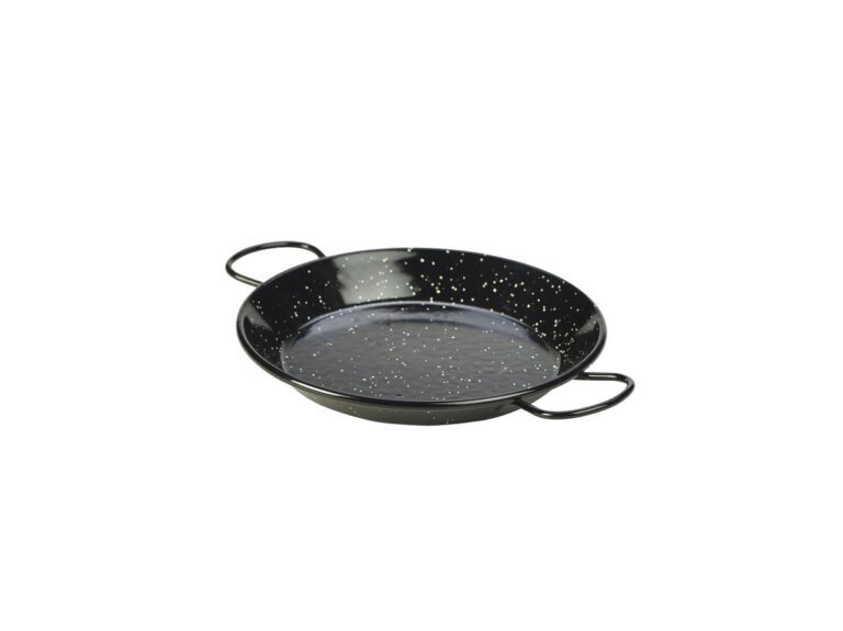 Zwart emaille pannetje paella 20 cm