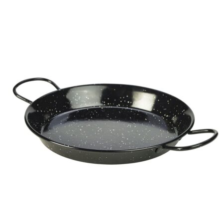 Zwart emaille pannetje paella 26 cm