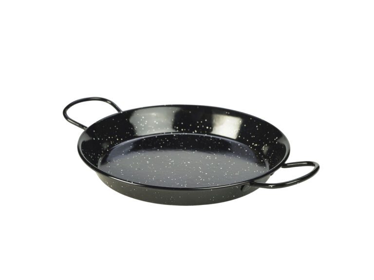 Zwart emaille pannetje paella 26 cm