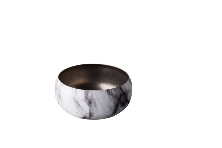 RVS kom vintage marble Ø10 cm 350ml