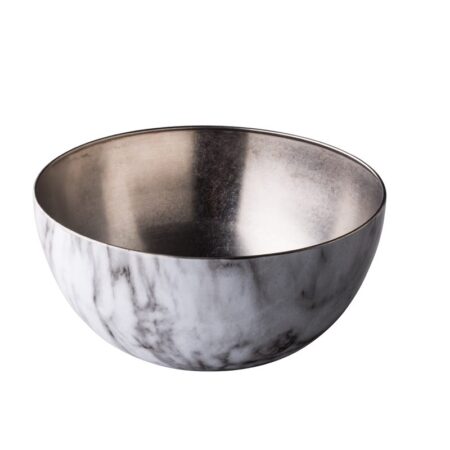 RVS kom vintage marble Ø25 cm