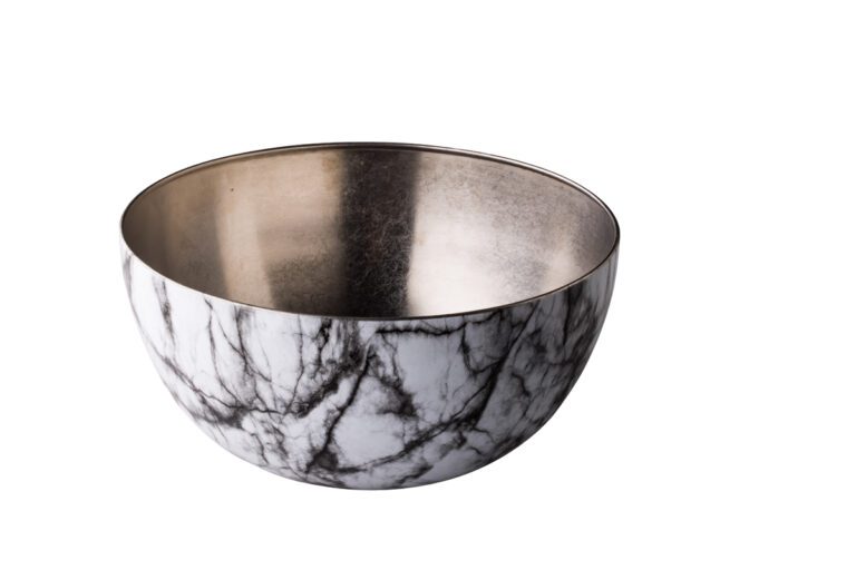RVS kom vintage marble Ø30 cm 8L