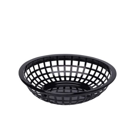 Fastfood mandje rond zwart 19.7 cm