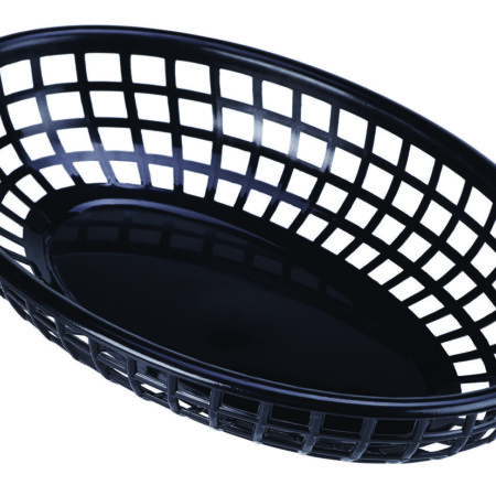 Fastfood mandje ovaal zwart 23,5 x 15,5 cm