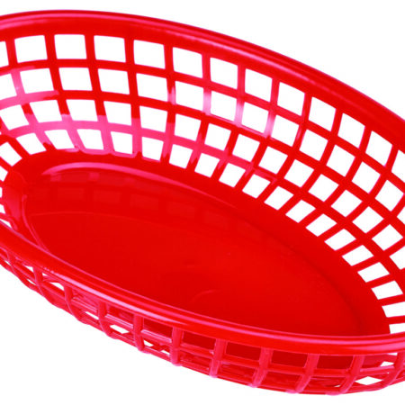Fastfood mandje ovaal red 23,5 x 15,5 cm