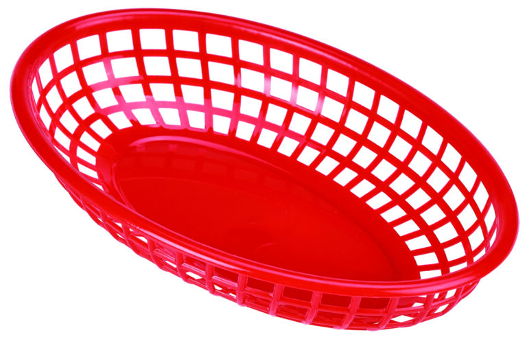 Fastfood mandje ovaal red 23,5 x 15,5 cm