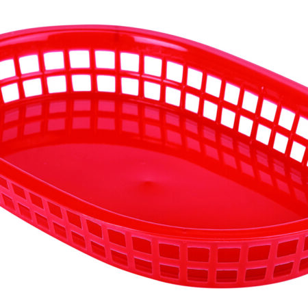 Fastfood mandje ovaal red 26,7 x 17 cm