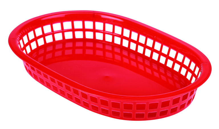 Fastfood mandje ovaal red 26,7 x 17 cm