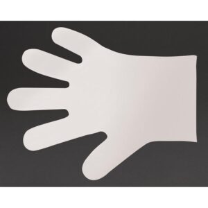 Vegware composteerbare handschoenen voor voedselbereiding wit – M (2400 stuks)