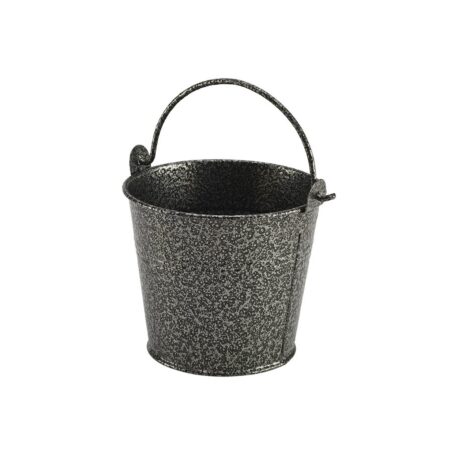 Gegalv. stalen serveeremmer gehamerd zilver 10 cm