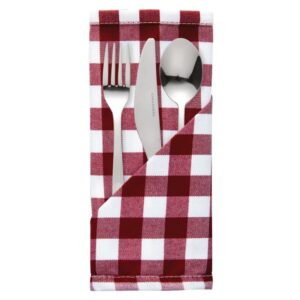 Mitre Comfort Gingham servet rood-wit 41x41cm