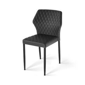 Louis Stapelstoel zwart, Kunstleder, brandvertragend, 49x57,5x81,5cm (LxBxH), 52003