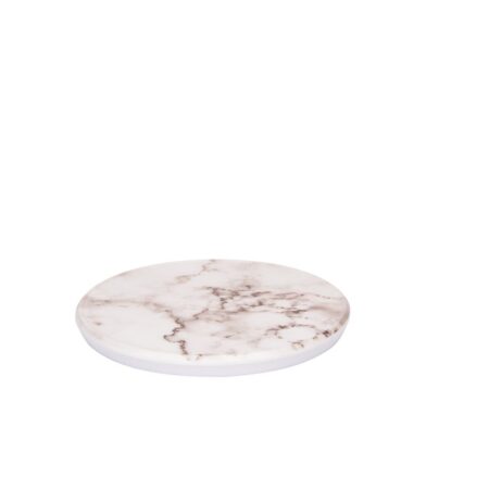 Plateau marble white round 18 cm