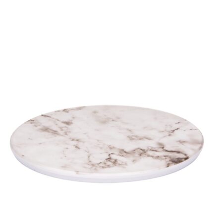 Plateau marble white round 28 cm