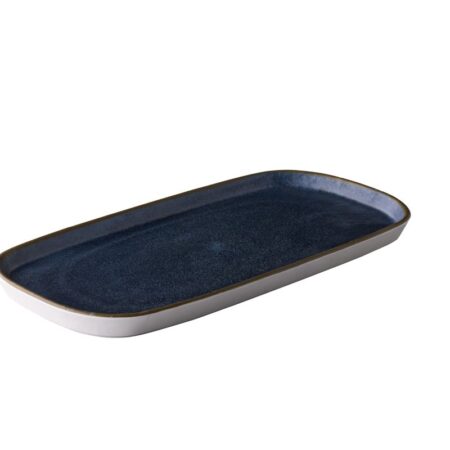 Rechthoekig bord donkerblauw 36,9 cm