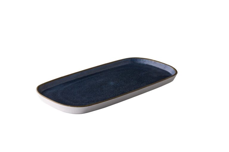 Rechthoekig bord donkerblauw 36,9 cm