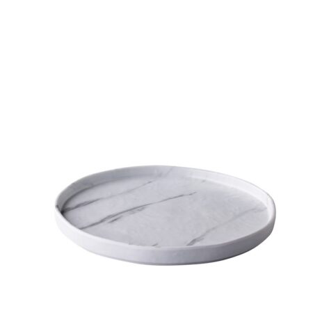 Bord stapelbaar marmer 21 cm