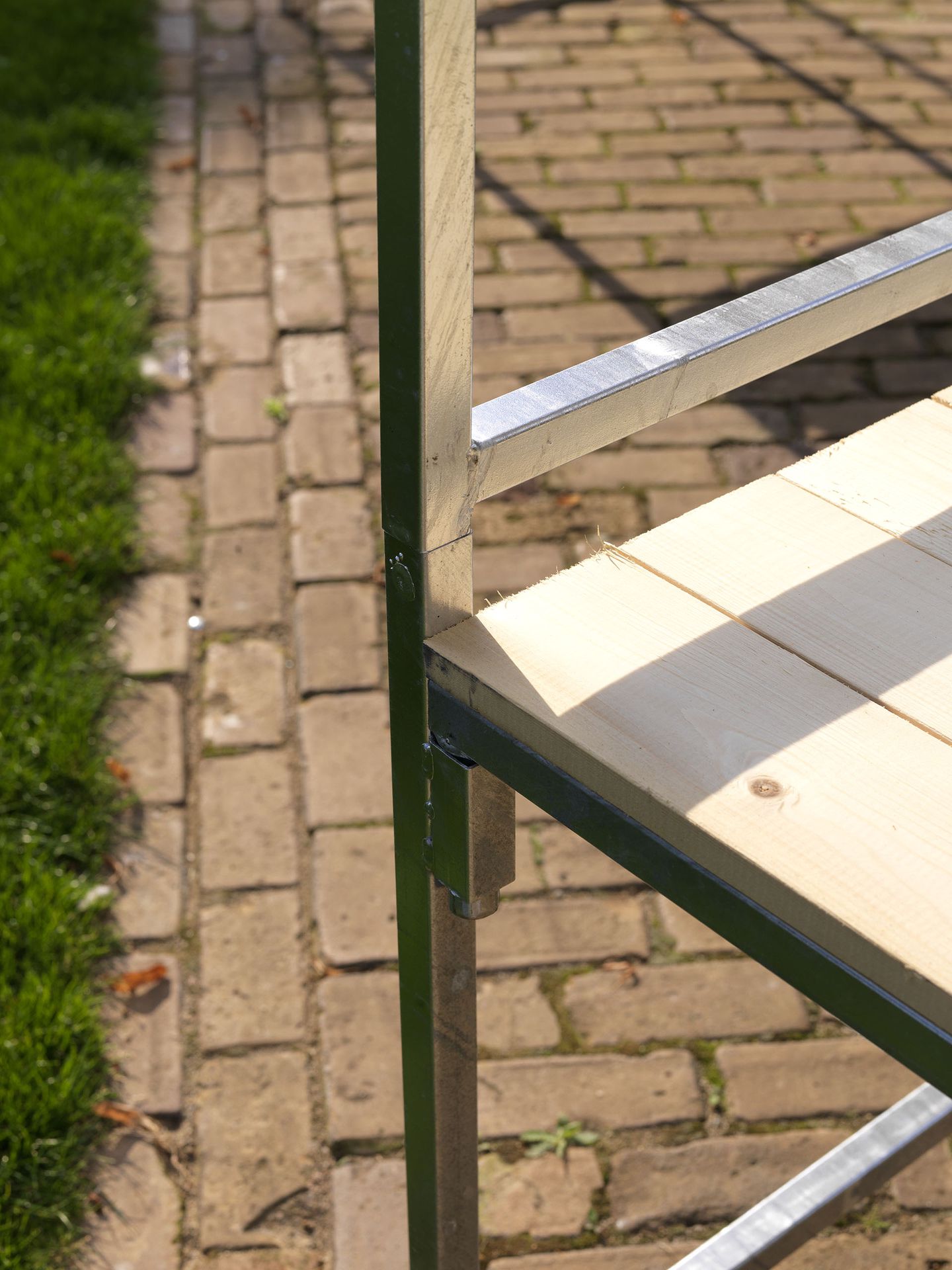 Professional Marktkraam rood-wit, brandwerend PVC zeildoek, vurenhout, 200x151x232cm (LxBxH) - Afbeelding 4