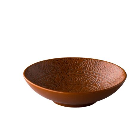 Barcelona diep bord bruin 19 cm