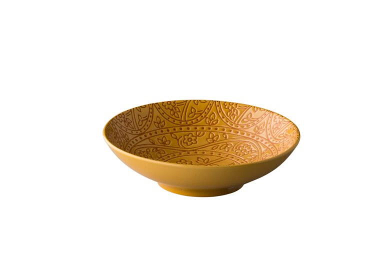 Barcelona diep bord oker 19 cm