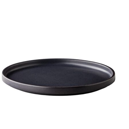 ShApes bord rond opst. rand stapelb. zwart 25,4x3