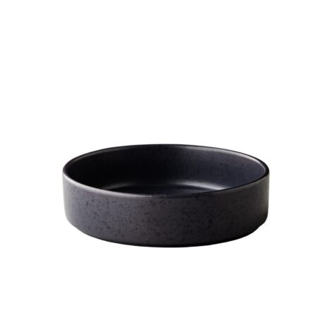 ShApes bord diep opst. rand stapelb. zwart 18 x 5