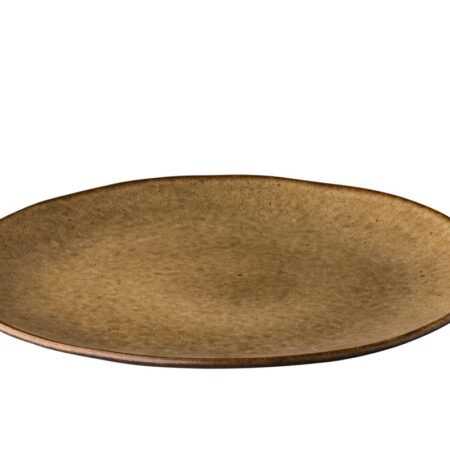 Q Authentic Stone Brown bord 28,5 cm