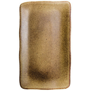 Q Authentic Stone Brown rechthoekig bord 35 x 21cm