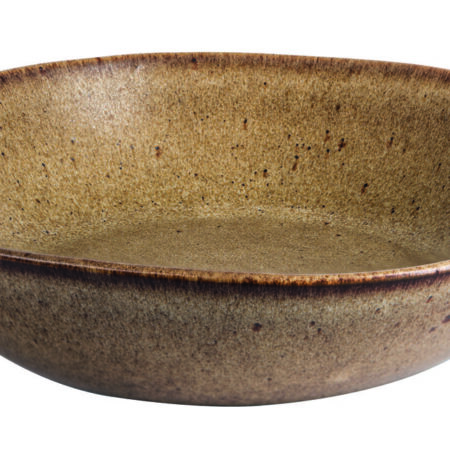 Q Authentic Stone Brown pasta/soep bord 22 cm