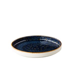 Jersey bord opst. rand stapelbaar blauw 20,5 cm